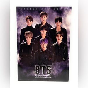 BTS Group Poster in Black & Purple